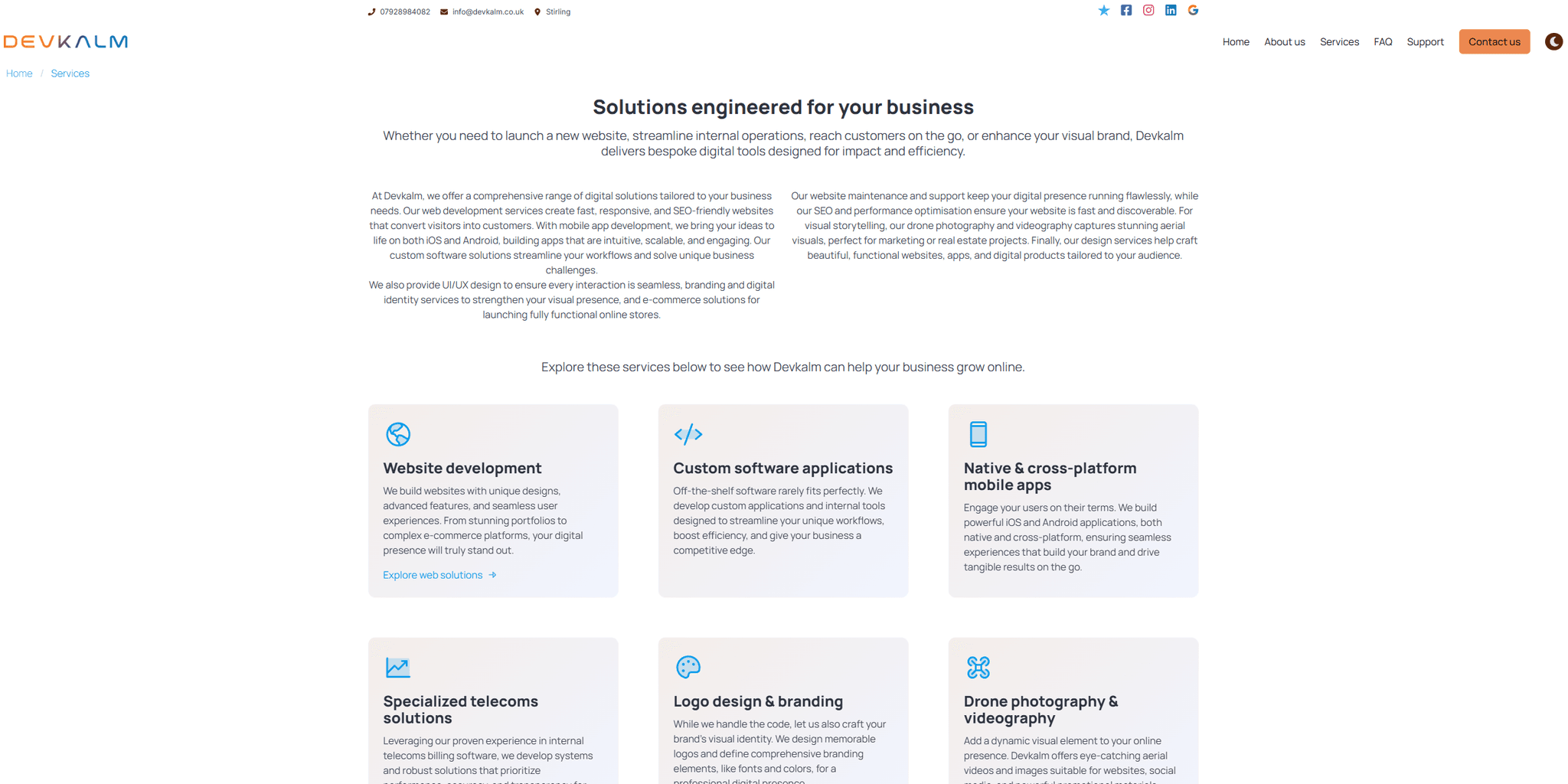 Devkalm company website - Image 2