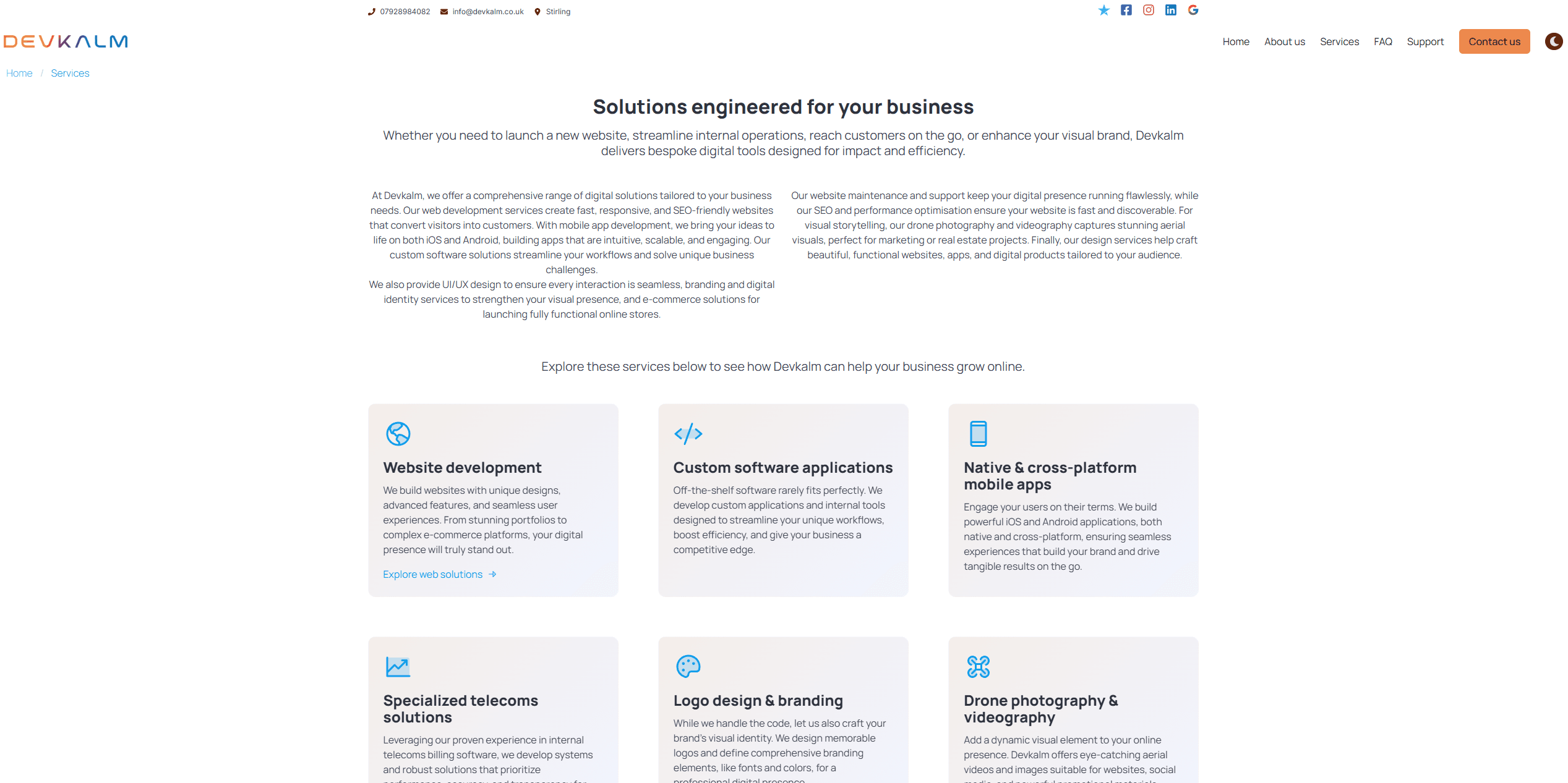 Devkalm company website - Image 2
