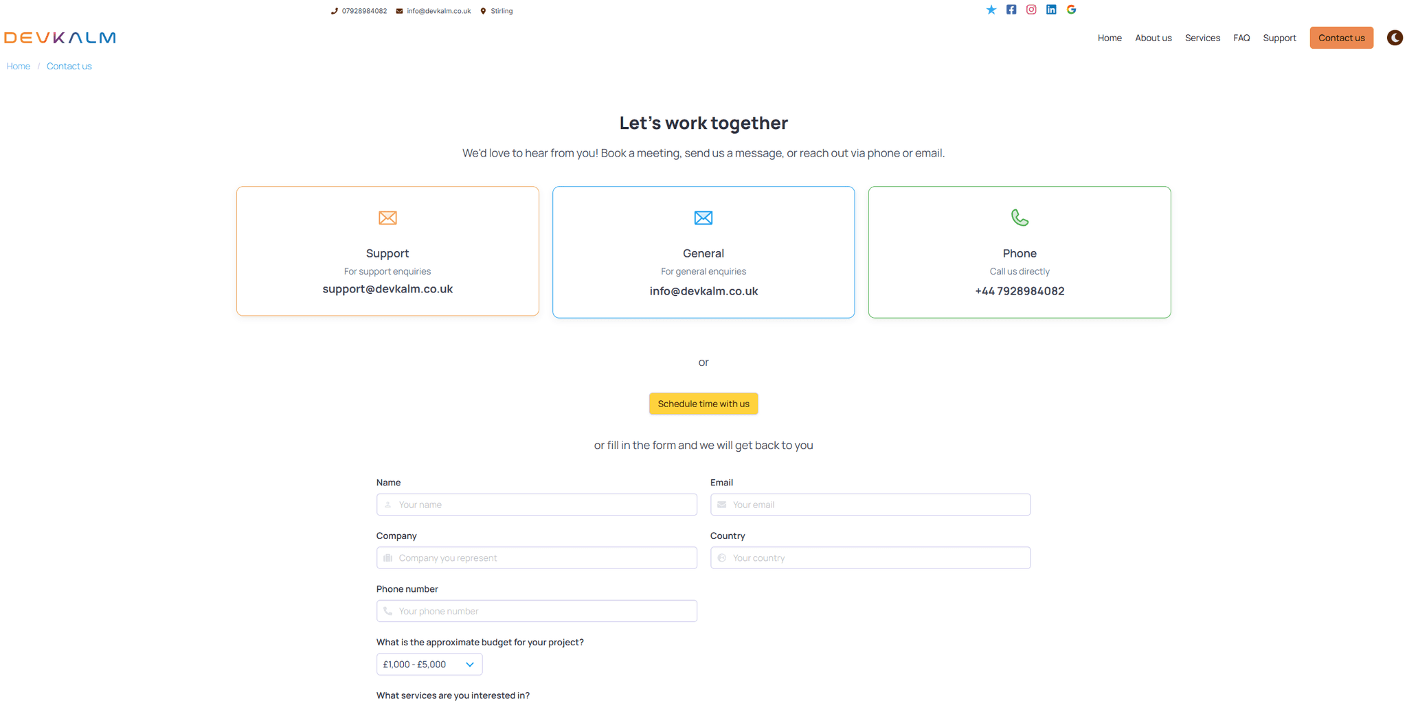 Devkalm company website - Image 3