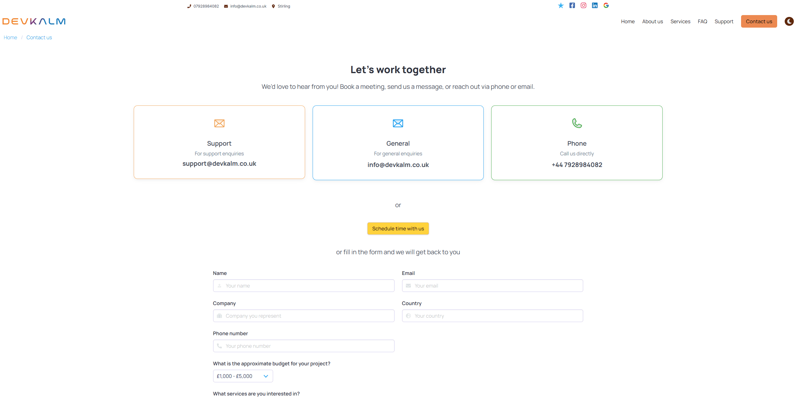 Devkalm company website - Image 3