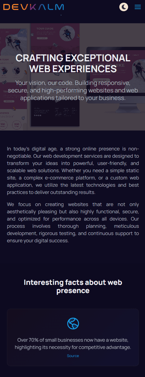 Devkalm company website - Image 5